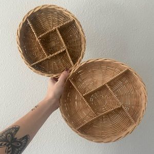 Vintage organizational baskets